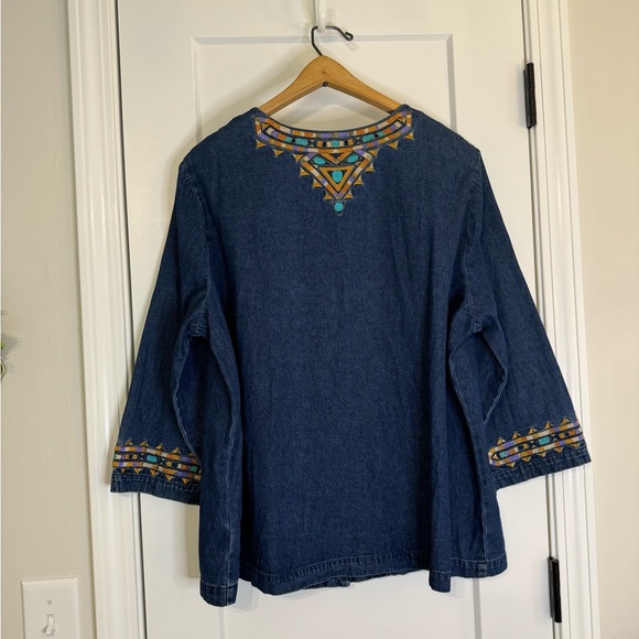 Bob Mackie Wearable Art Denim Jacket with Embroidery Detail - Picture 6 of 6